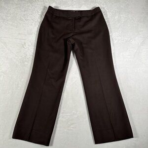 Pendleton Pants Women Size 12 Petite Brown Wool Blend W32 L27 Straight Legs